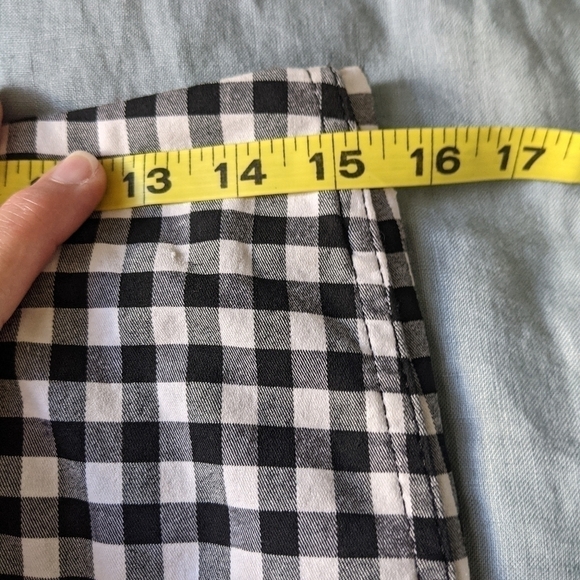 Free People Black And White Gingham Mini Skirt Stretch Cotton 8 Retro Twee - Picture 9 of 17